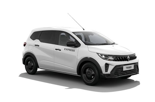 White compact SUV with the word EXPRESS on its side, shown from a three-quarter front view.