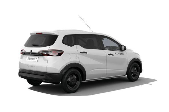 White Renault SUV shown from the rear-right with 'EXPRESS' branding on the front door